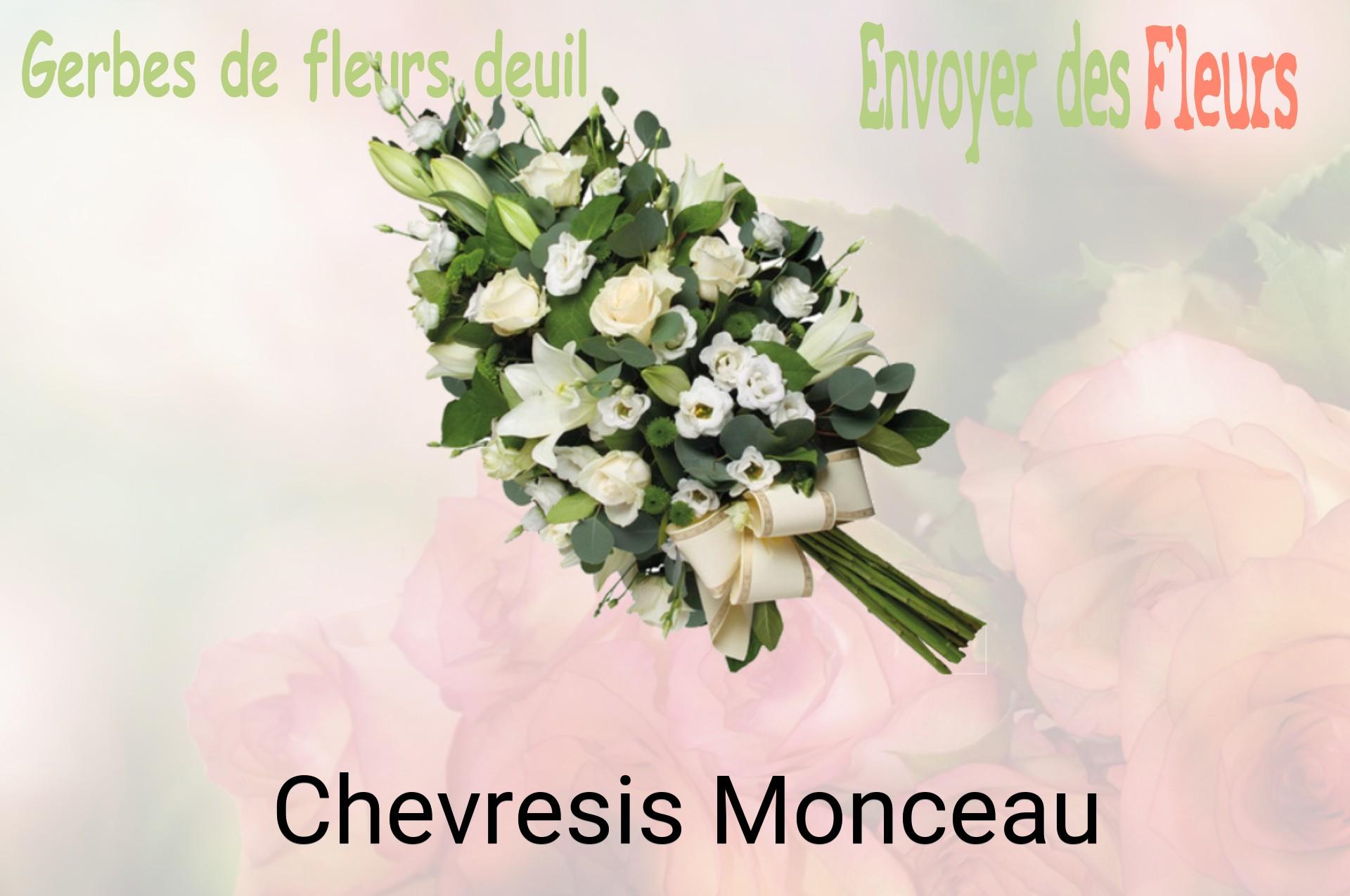 Gerbe de fleurs de deuil livrée à Chevresis-Monceau